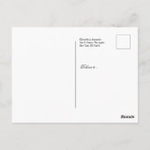 ピンクの白い金ゴールドのデコ行は日付を結婚保存 ポストカード (裏面)