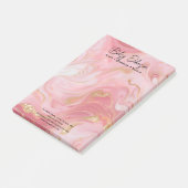 ピンクの白い金ゴールド ポストイット (アングル)