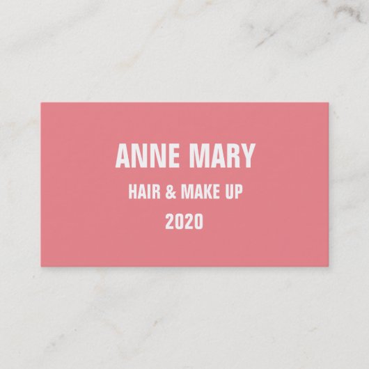 ピンクの白い髪とメイクアップサスタイリッシュケモダンモン 名刺 (正面)