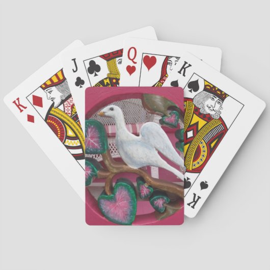 ピンクの白い鳩 – Martha's Vineヤード トランプ (裏面)