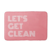 ピンクの白が綺麗に バスマット (正面)