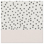 ピンクの白く黒い水彩画の水玉模様 ファブリック (クローズアップ)