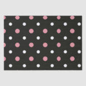 ピンクの白と黒の水玉模様 薄葉紙 (正面)