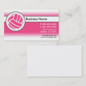 ピンクの白は名刺バレーボールの衰退します 名刺 (正面/裏面)