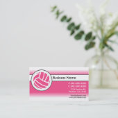 ピンクの白は名刺バレーボールの衰退します 名刺 (スタンド正面)
