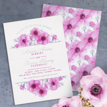 ピンクの白アネモネフローラの結婚水色