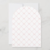 ピンクの白エレガント写真2025年の発表 招待状 (裏面)