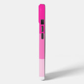 ピンクの白グラデーション波パターン Case-Mate iPhoneケース (裏面 / 左)