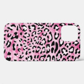 ピンクの白ヒョウ柄。 Case-Mate iPhoneケース (裏面 (横))
