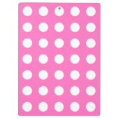 ピンクの白水玉模様 クリップボード (裏面)