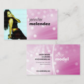 ピンクの白熱Headshotの名刺 名刺 (正面/裏面)