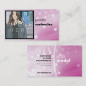 ピンクの白熱HeadshotのInstagramの写真の名刺 名刺 (正面/裏面)