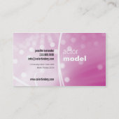 ピンクの白熱HeadshotのInstagramの写真の名刺 名刺 (裏面)