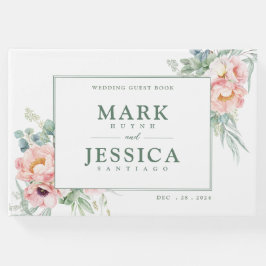 ピンクの白結婚花 ゲストブック