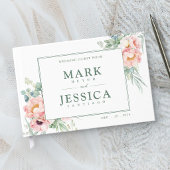 ピンクの白結婚花 ゲストブック