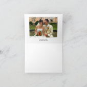 ピンクの白蓮教の花のモダンな灰色はノート感謝していしています サンキューカード (内部)