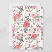 ピンクの白鳥の赤ちゃんシャワー 招待状 (裏面)