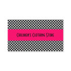 ピンクの白黒水玉模様