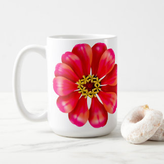 ピンクの百日草 コーヒーマグカップ