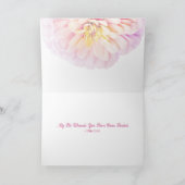ピンクの百日菊 聖書の詩 お見舞いギフト カード (内部)