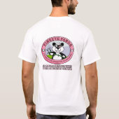 ピンクの目のパンダのワイシャツ2 Tシャツ (裏面)