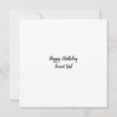 ピンクの目のブルネットのアニメ少女の漫画 カード (裏面)