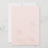 ピンクの目的地の飛行機の海外結婚飛行 招待状 (裏面)