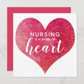 ピンクの看護はバレンタインのハートだ シーズンカード (正面/裏面)