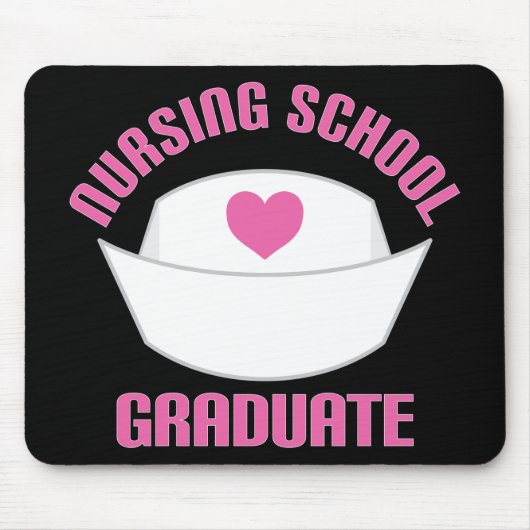 ピンクの看護専門学校の卒業生のギフト マウスパッド (正面)