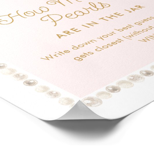 ピンクの真珠とプロセッコいくつ真珠ゲーム ポスター (角)