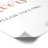 ピンクの真珠とプロセッコシャンパンが印を押す ポスター (角)