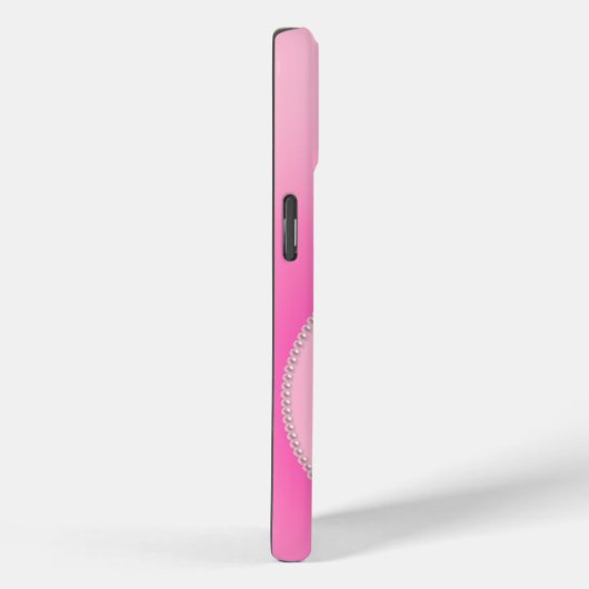 ピンクの真珠と赤いバラのスパイラルグラデーション Case-Mate iPhoneケース (裏面 / 右)