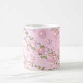 ピンクの真珠のマグ コーヒーマグカップ (中央)