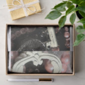 ピンクの真珠上のヴィンテージの白い合い鍵 薄葉紙 (ギフト)