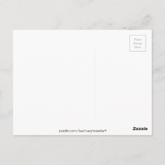 ピンクの着物を着たかわいい日本人芸妓 ポストカード (裏面)