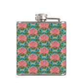 ピンクの睡蓮とトンボスキットル フラスク (裏面)