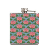 ピンクの睡蓮とトンボスキットル フラスク (裏面)