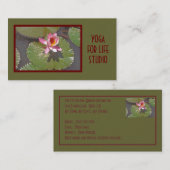 ピンクの睡蓮とユリのパッド/カスタマイズ可能 名刺 (正面/裏面)