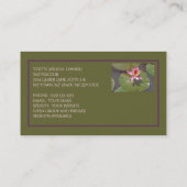 ピンクの睡蓮とユリのパッド/カスタマイズ可能 名刺 (裏面)