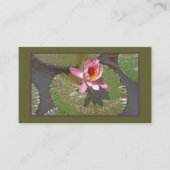 ピンクの睡蓮とユリのパッド/カスタマイズ可能 名刺 (正面)