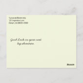 ピンクの睡蓮と蓮の葉の写真 - あなただけの特別なメッセージ ポストカード (裏面)