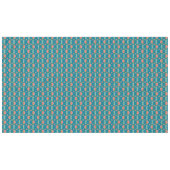 ピンクの睡蓮ブルー淡い色のトンフライティール（緑がかった色） テーブルクロス (正面(横))