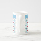 ピンクの睡蓮、トンボ、骨中国マグカップ ボーンチャイナマグカップ (裏面)