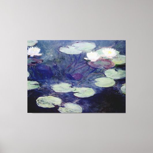 ピンクの睡蓮： 1897-99モネ キャンバスプリント (正面)