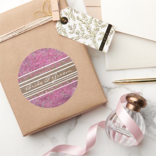 ピンクの矢エレガント印 ラウンドシール (ギフト)