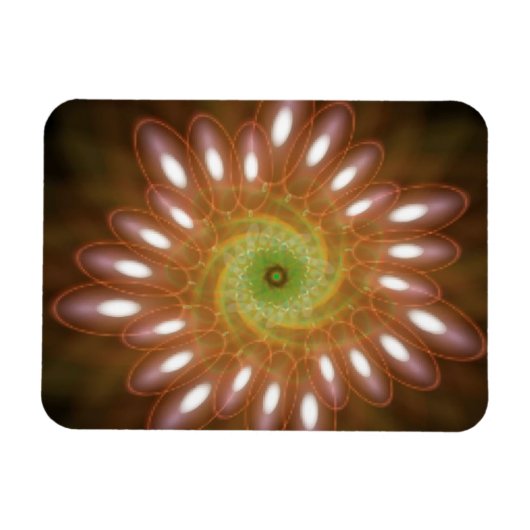 ピンクの石けんの泡(抽象芸術) マグネット (横)