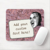 ピンクの石の質のカスタムな文字の叫び マウスパッド (マウス)