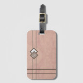 ピンクの石 ラゲッジタグ (正面縦)