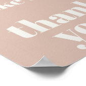 ピンクの砂岩タイポグラフィベビーシャワーの好意 ポスター (角)