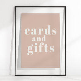 ピンクの砂岩タイポグラフィベビーシャワーカードギフト ポスター